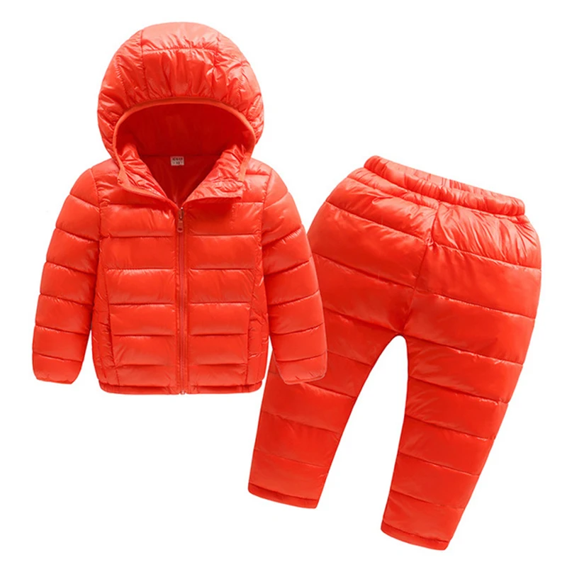 Коллекция года, комплекты зимней детской одежды комплект из 2 предметов, куртка с хлопковой подкладкой+ штаны теплое пальто для маленьких мальчиков и девочек детские зимние штаны, костюмы для девочек