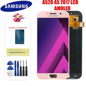 

Original 5.2" Super AMOLED LCD for SAMSUNG Galaxy A5 2017 Display Touch Screen Digitizer A520 A520F SM-A520F Replacement Parts