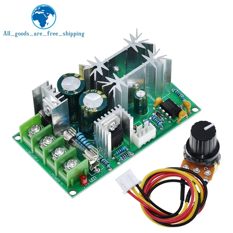 DC10-60V Motor Speed Control PWM Motor Speed Controller Switch 20A Current Voltage regulator High Power Drive Module dc motor speed controller electric motor speed controller motor speed controller voltage regulator