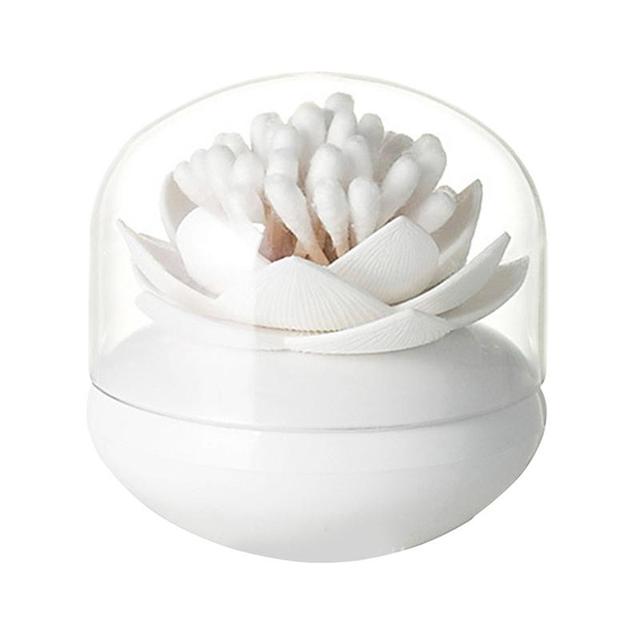 Toothpick Box Funny Storage Holder Cotton Swab Holder For Dining Room Bedroom Living Room (White Large Size)