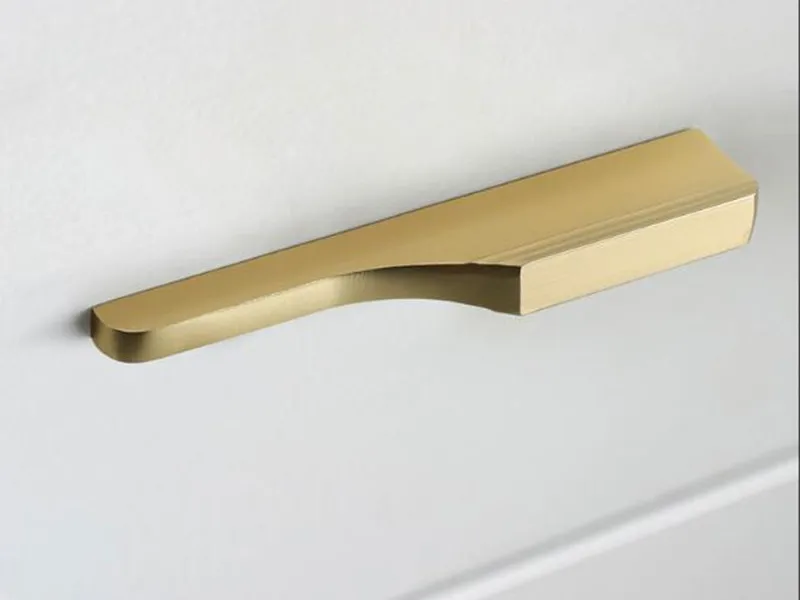 Brushed Brass  Factory Price Furniture Handle  Kitchen Cabinets special design Pulls cupboard arched handle Rome Stylish Aluminum  drawer pulls  