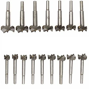 

16pcs 15mm-35mm Silver Drill Bits Cutter Boring Hole Saw Woodworking CNC Tools