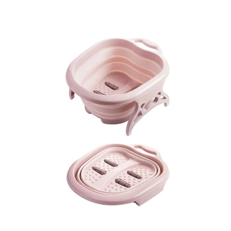 pink Складные ведра для замачивания ног, здоровые ведра для массажа ног, Товары для ванной, сауна, ванна, педикюр, Складная Ванна - Цвет: pink