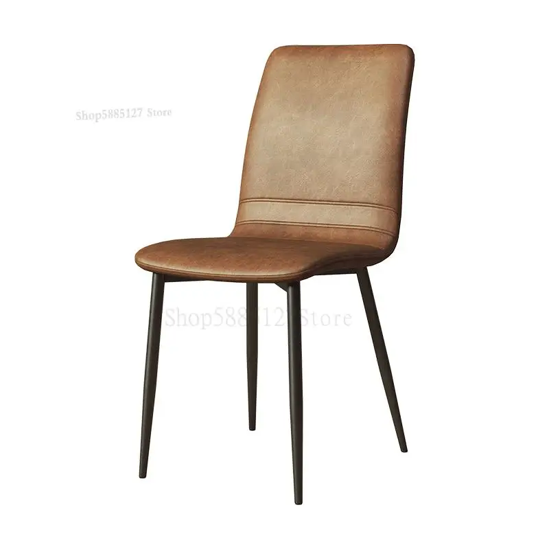 Light Luxury Dining Chair Modern Minimalist Home Stool Backrest Nordic Style Restaurant Iron Net Red Leisure Desk |