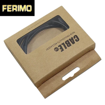 

400pcs/lot Kraft Paper Paperboard Cable USB Box Packaging with Hang Hole for Adapter Phone Data Line 9.5x7.5x1.5cm Wholesale