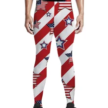 Независимый день ретро-Флаг США Звезда брюки мужские Леггинсы с карманами Счастливый День святого Валентина не просвечивают высокой талией полный Leng