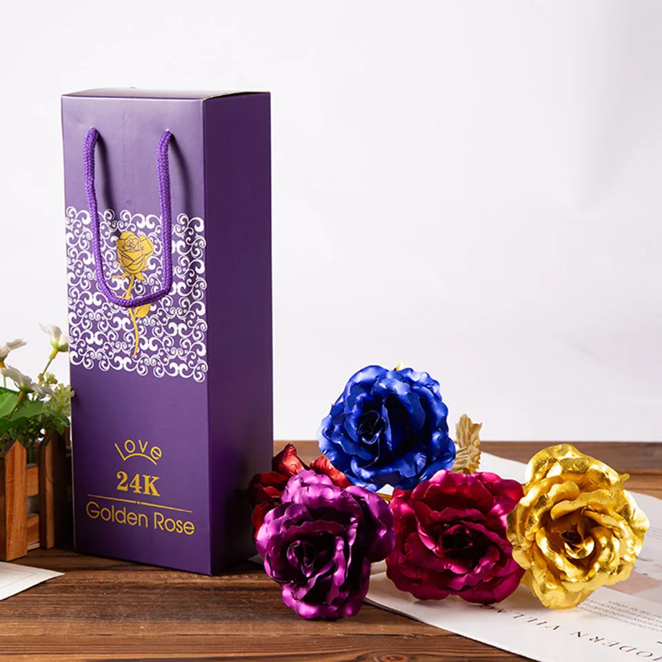 Gold Roses With Pedestal 24K (5)