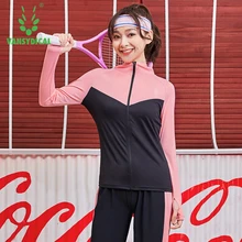 Куртка для бега, женское спортивное пальто, фитнес, длинный рукав, с капюшоном, облегающие толстовки на молнии, тонкие походные свитера, женская спортивная куртка