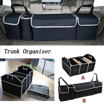 

Car storage box Foldable storage for trunk Multifunctional storage large capacity Car rear seat storage box