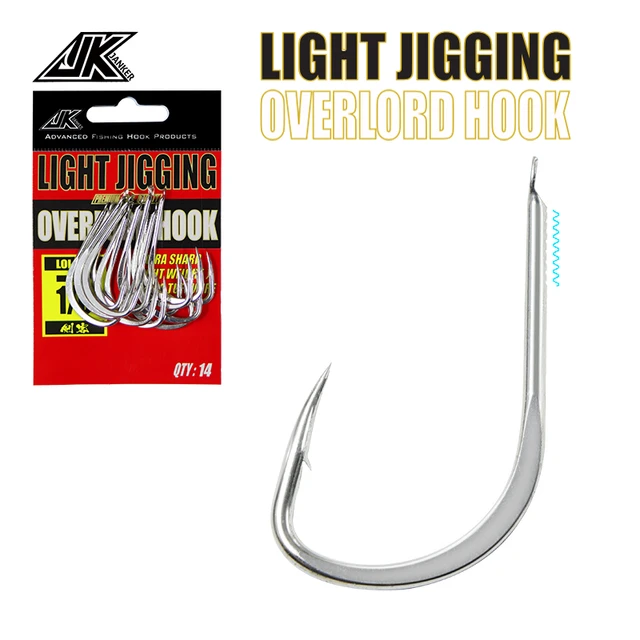 High carbon sport fishing hooks. Eyelet type and spade head hook