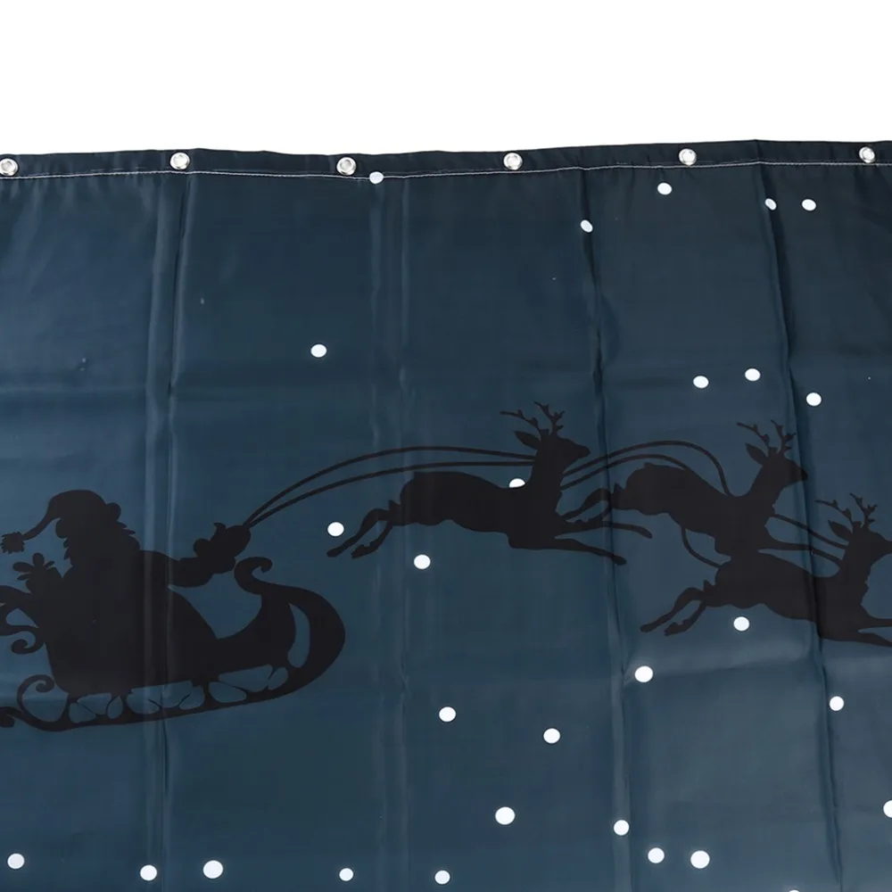 Creative Cartoon Santa Claus Shower Curtain Fabric Bathroom Decoration Waterproof Bath Curtains Decoration Curtain