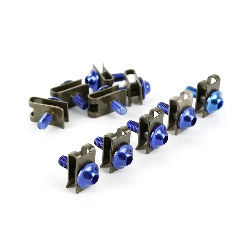Auto Fasteners Auto Accessories Motorcycle Fasteners Motorcycle Screws Motorcycle Accessories Car Accessories 10PCS Aluminium Motorcycle M5 Fairing Bolts Fastener Clips Screw Nuts Metal Nuts & Bolts