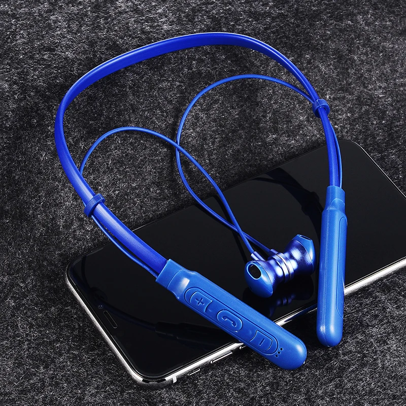 

Wireless Bluetooth Neckband Earphones MP3 Player Pluggable TF Card Sports Waterproof HD Call Headband In-Ear Headphones with Mic