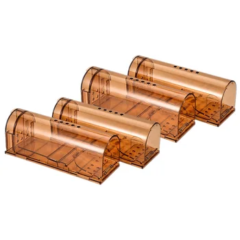 

4 Pack Humane Mouse Trap No Kill Live Mousetraps That Work Safe for Home Works for Mice, Rats Other Small Rodents