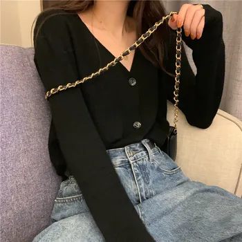 

Manufacturers Direct Selling 2020 Early Autumn New Style V-neck Cardigan Autumn Outdoor Long Sleeve Versatile Coat Sweater