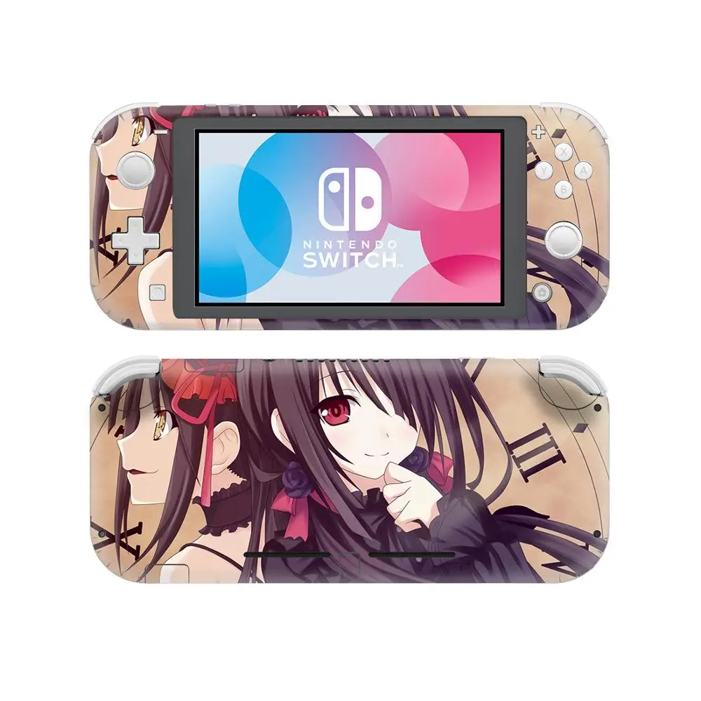 Аниме милая девушка Tokisaki Kurumi наклейка nintendo Switch наклейка для кожи для nintendo Switch Lite rend Switch Lite наклейка для кожи - Цвет: YSNSL0827