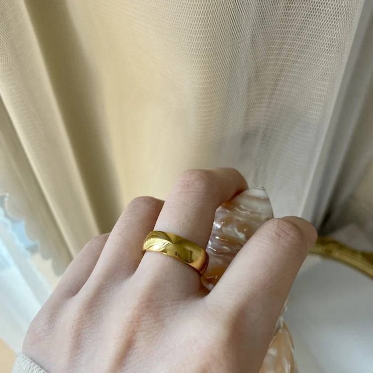 Wedding Rings Couple Rings Jewelry Rings Ring Jewelry Fashion Luxury Golden Engagement Wedding Ring Couple Ring Simple Fashion Style Fine Jewelry Anniversary Gift Men and Women
