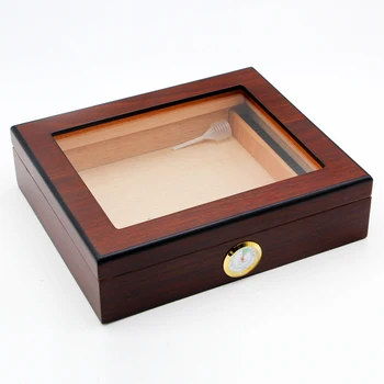 

High-end Genuine Cedar Wood Lined Tobacco Storage Cigar Cigarette Tobacco Cabinet Humidor With Humidifier Hygrometer Portable