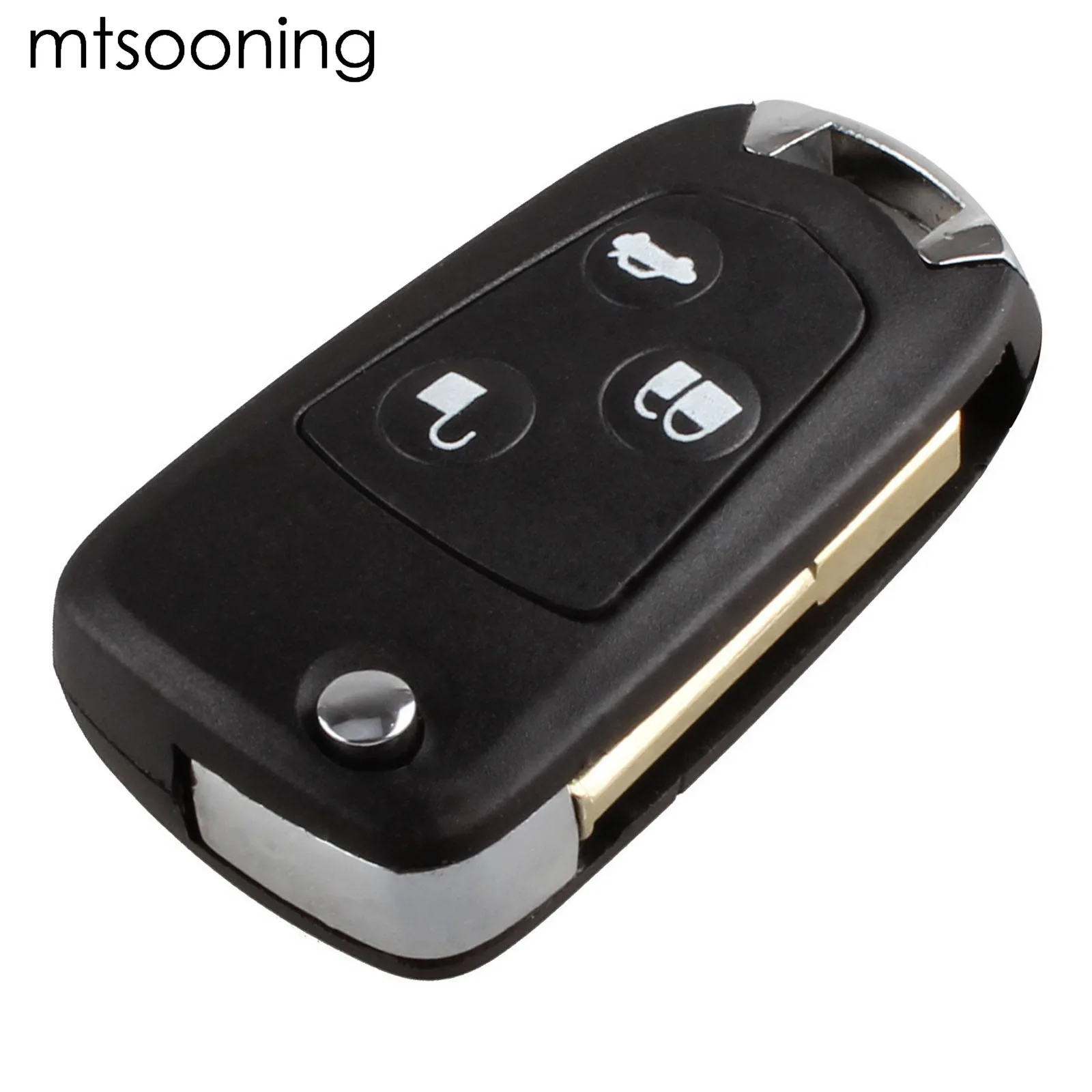 

mtsooning Car Remote Key Shell Case 3 Buttons Folding Flip Fob Uncut Blade For Ford Mondeo Focus Mondeo Puma Fiesta KA