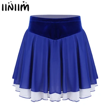 

Kids Girls Lightweight Chiffon Figure Skating Ice Skating Short Skirt Stage Performance Costume Training Latin Dancing Dress