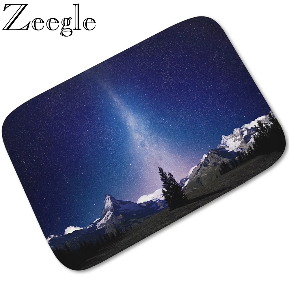 Zeegle Creative Welcome Home Entrance Floor Rug Non-slip Doormat Kitchen Bathroom Mat Outdoor Mat 3D Printed Floor Mat