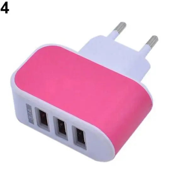 Белый Светящиеся 3USB конфеты Эндрюс зарядное устройство для смартфона Универсальное зарядное устройство для мобильного телефона светящийся D8 - Цвет: Белый