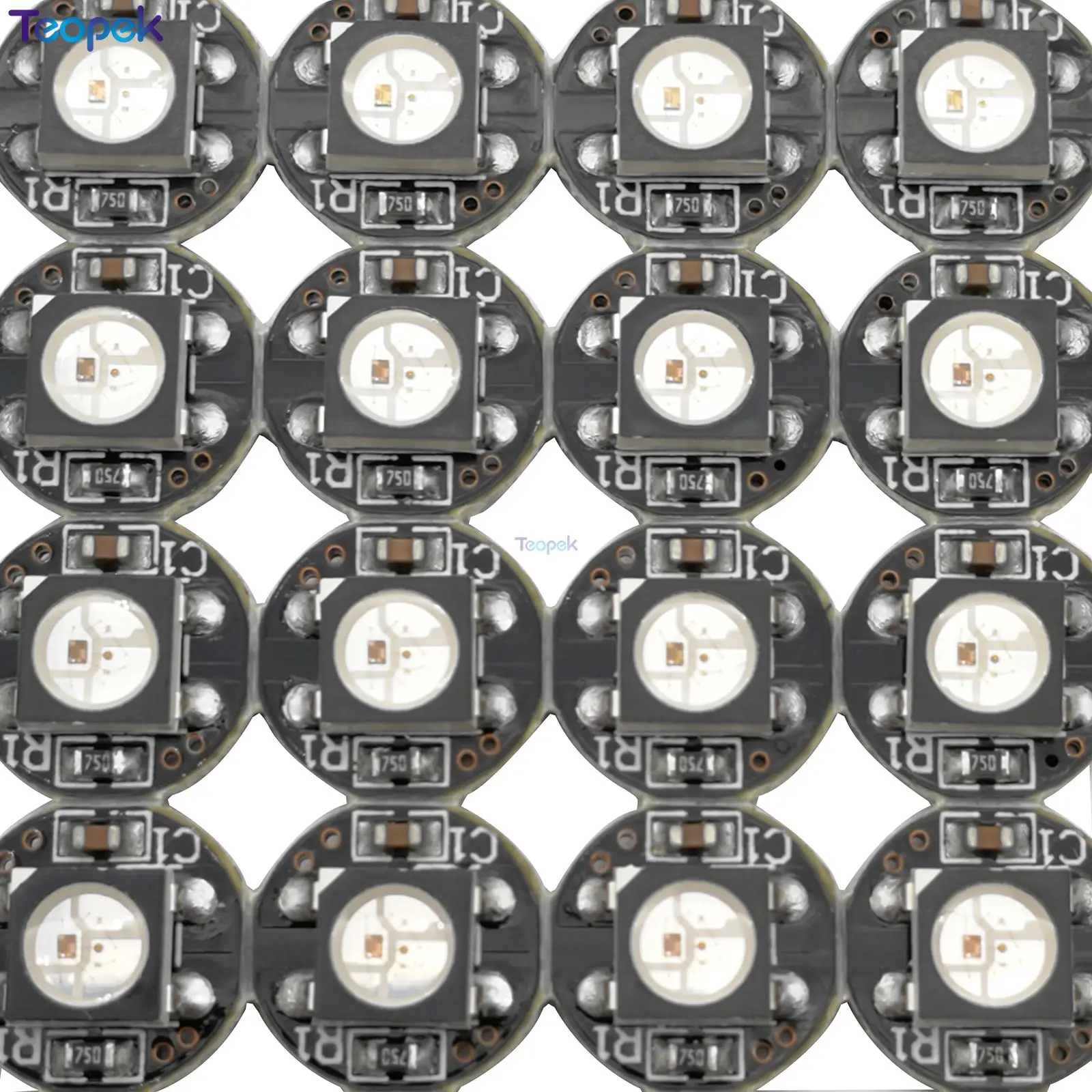 10-1000 шт WS2812B встроенный WS2811 IC светодиодный чип 5050 SMD индивидуально адресуемый с мини печатной платой(10 мм* 3 мм) Радиатор DC5V