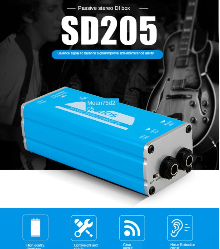 SD205 Passive Alctron Direct Box Stereo DI Box  3