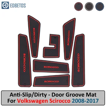 

Door Groove Mat For VW Scirocco R GTS Accessories Volkswagen 2008 2009 2010 2011 2012 2013 2014 2015 2016 Accessories Anti-Slip