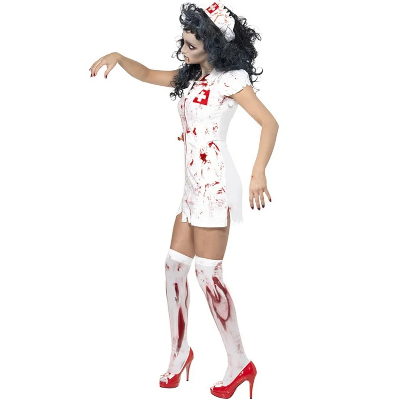 Halloween Costume M,XL Adult Ragged Sexy Scary Mummy Costumes Blood Sexy Nurse Costumes For Women Cosplay Zombie Costumes