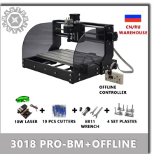 CNC 3018 PRO BM Laser graveur bois routeur Machine + hors ligne contrôleur GRBL ER11 bricolage gravure Machine pour bois PCB PVC graver