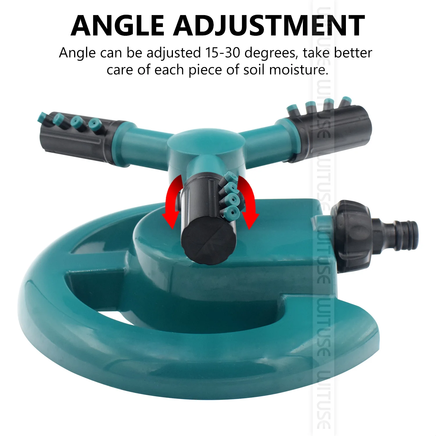 ABS Water-saving 360 Degrees Rotation Watering Lawn Sprinkler Detachable Nozzle Hose Adjustable Automaticly Rotating Sprinkler
