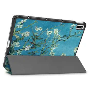 

Case for Huawei Matepad 10.4 pro 10.8 T T8 8.0 Honor V6 fodable folio protective shell smart print cover+screen protector+stylus