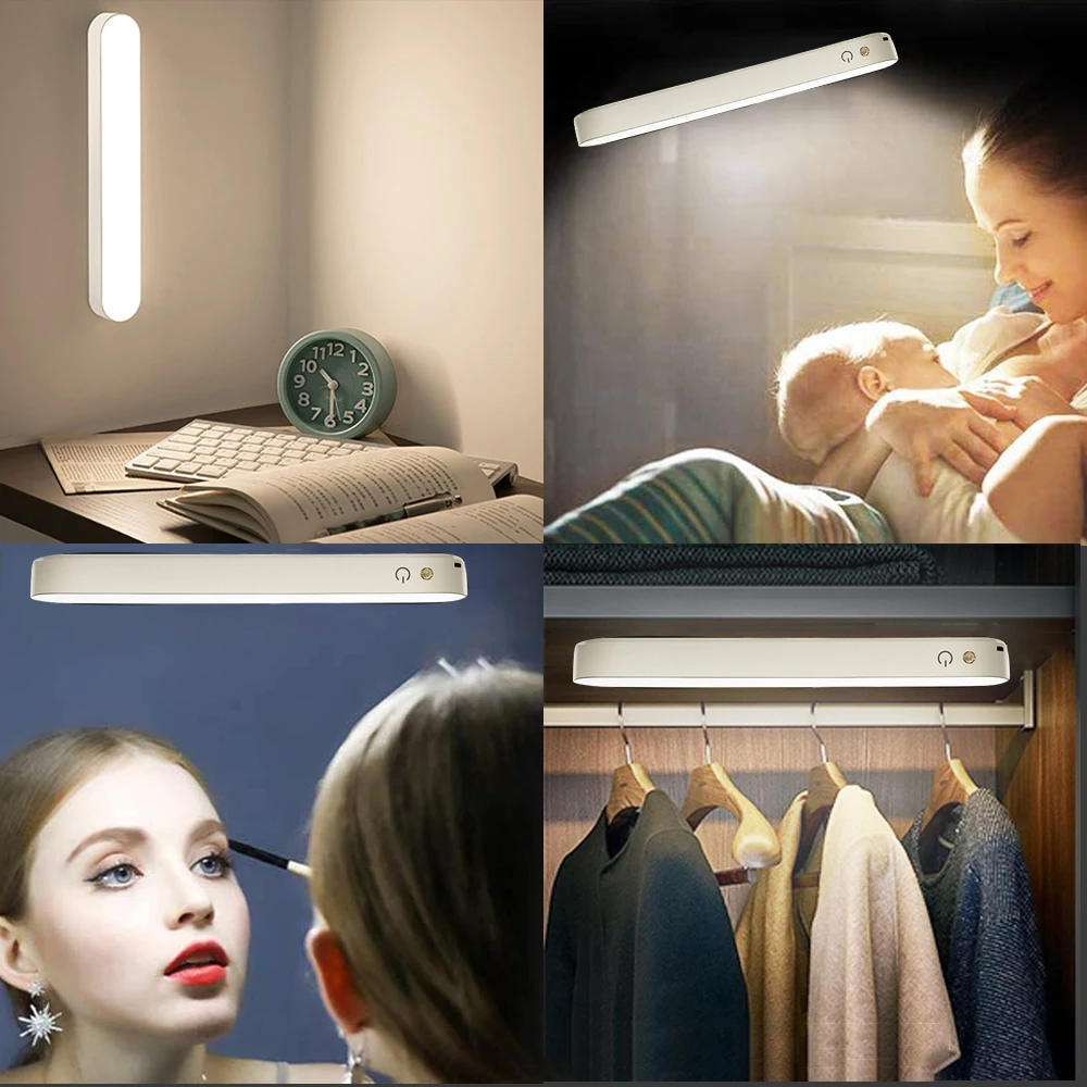 Desk Lamp USB LED Light Computer Table Lamp Magnetic Office Study Reading Stand Light Rechargeable For Bedroom