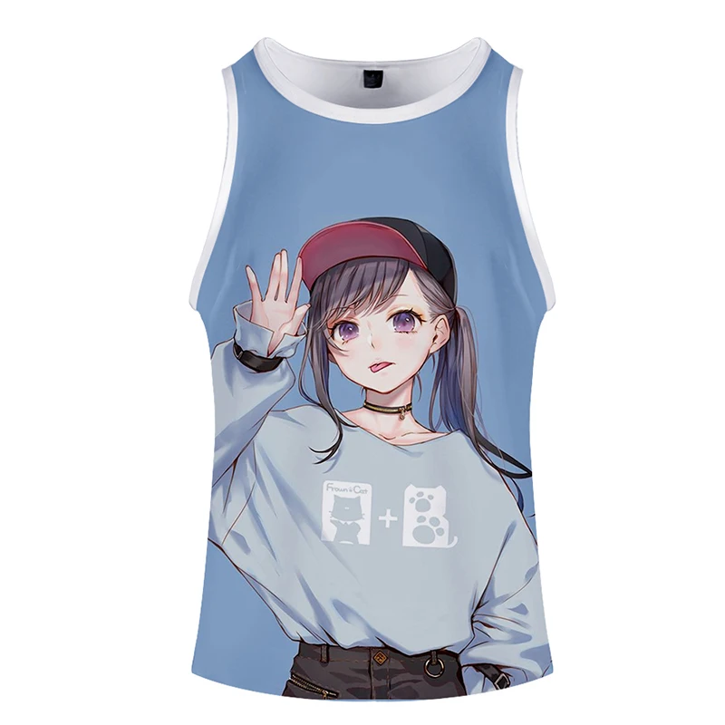 

Summer Funny Anime Cartoon Cute Girl 3d Bodybuilding Tank Tops Sleeveless Men Women Clothing Fitness Fashion Hip Hop 3D Vest 4XL
