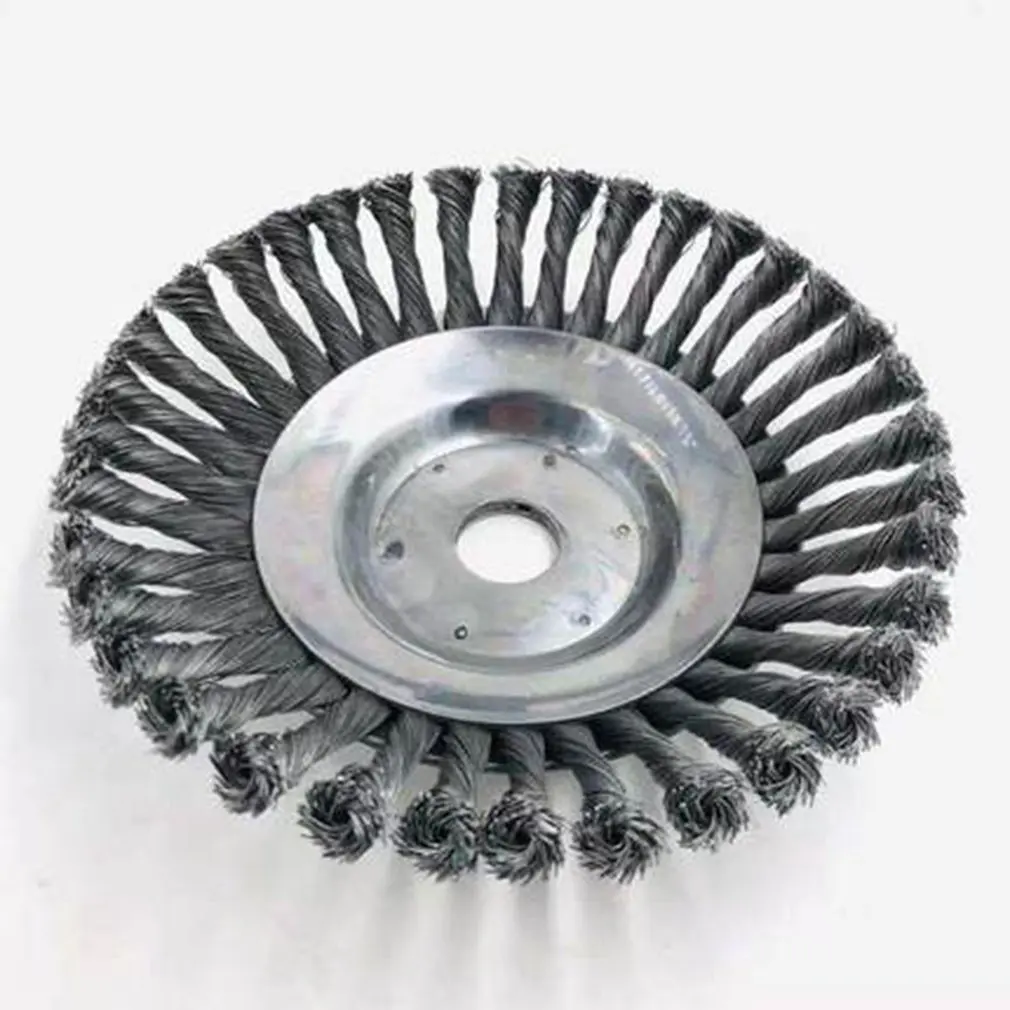 Weed Brush Rotary Joint Twist Knot Steel Wire Wheel Brush Disc 160X25Mm Landscaping Cutting Irrigation