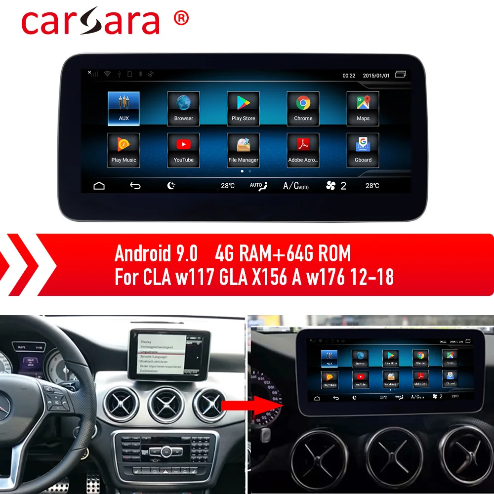Mercedes Radio Facelift для A GLA CLA W176 X256 экран Android 9 0 обновление мультимедийной
