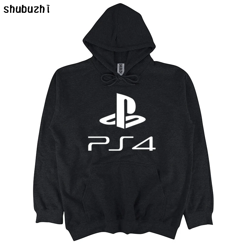 PS4-PLAYSTION 4-hoody, Logo, Gaming, Present, Fun, Cool, качественная толстовка с капюшоном, Забавные топы, толстовка унисекс, Забавные топы sbz4501 - Цвет: black