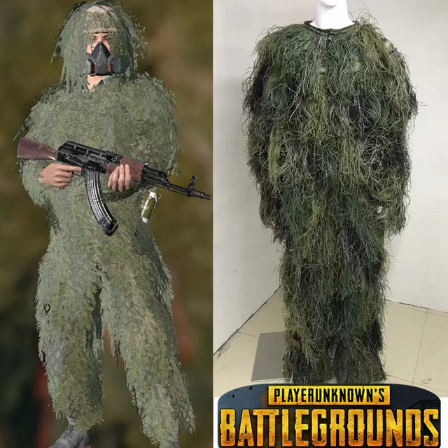  BAG Halloween Game costume Playerunknown Battlegrounds PUBG Ghillie Suit Cosplay costume Camouflage
