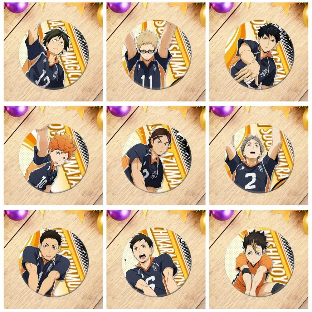 Новинка 58 мм значок Аниме Haikyuu школьный брошь на сумку кулон аксессуар горячая