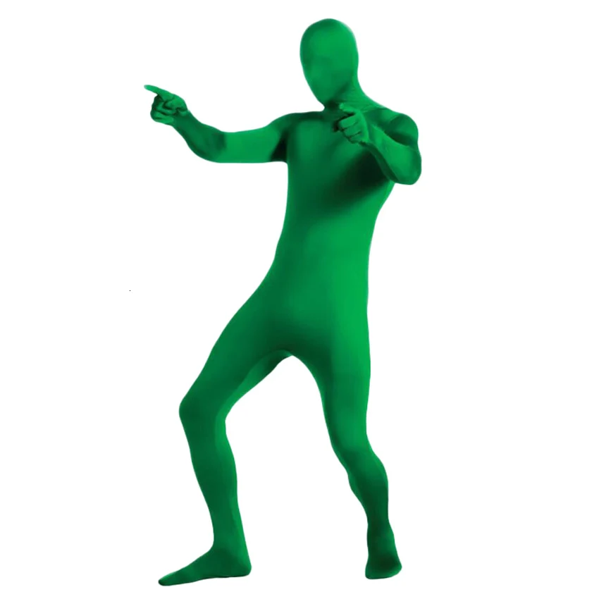 Новинка, костюм зентай для взрослых, для танцев, всего тела, костюмы для косплея, черный костюм из спандекса, облегающий цельный комбинезон, костюм на Хэллоуин для мужчин и женщин - Цвет: Green