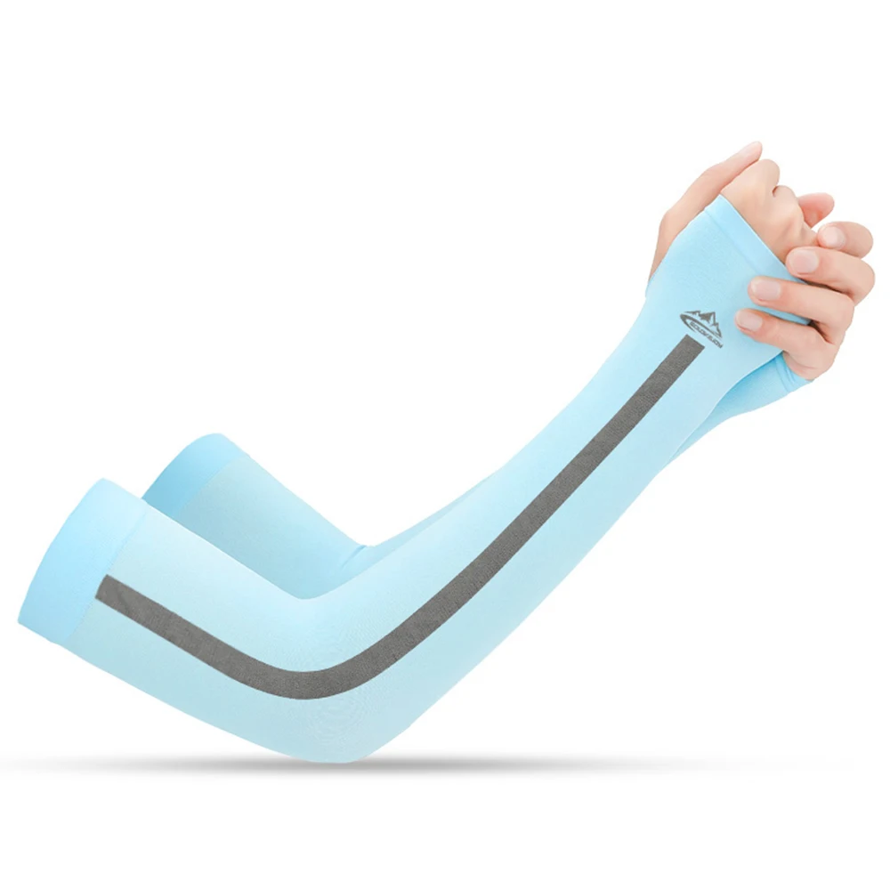 Riding Sunscreen Arm Sleeves Ice Silk Breathable Unisex Cuff Summer Cool Sleeves Outdoor Sports Running Arm UV Protection Cover