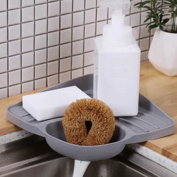 

Kitchen Sink Drain Rack Organizer Multi-Function Home Kitchen Dish Cloth Storage Rack Tray Drain Basket