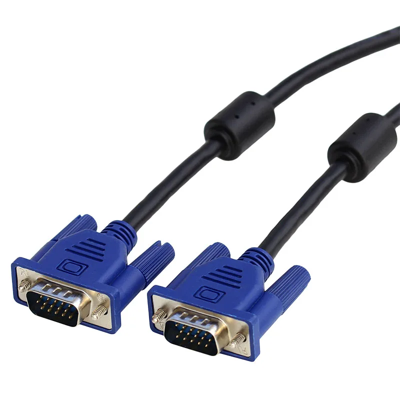 1.5M VGA 3+6 15Pin VGA D-Sub Video Cable Male to Male for Computers Monitors Projects with VGA Ports projects