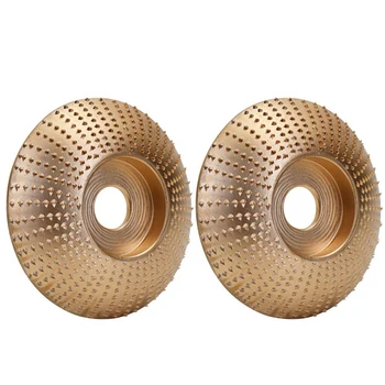 

2Pc Wood Angle Grinding Wheel Sanding Carving Rotary Tool Abrasive Disc for Angle Grinder Tungsten Carbide