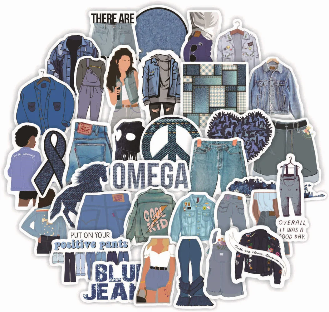 

10/50PCS Cowboy clothes Waterproof Stickers DIY Laptop Luggage Mobile Phone Skateboard Water Cup Decoration Stickers
