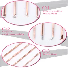 4 шт./компл. от черных точек прыщей очищение пор акне для удаления угрей для чистки лица для удаления черных точек пятен уход за кожей, косметический набор, набор