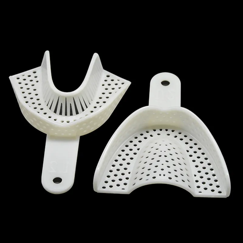 10pcs set Dental Impression Plastic Trays Without Mesh Tray Dental Care Teeth Holder Dental Materials Supply 3