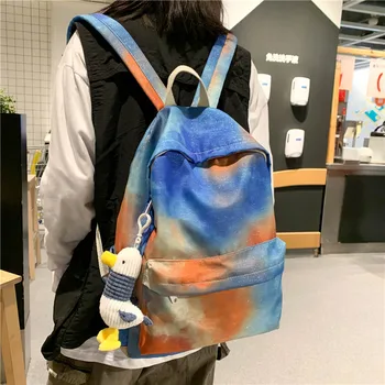 

2020 Preppy Style Soft Fabric Backpack Female Color gradient design School Backpack large capacity Teenage Girls Backpack Women