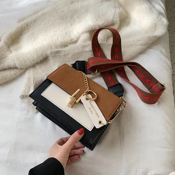 

2020 New mini handbags women fashion ins ultra fire retro wide shoulder strap messenger bag purse simple style Crossbody Bagss